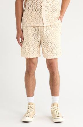 Honor The Gift Open Stitch Drawstring Shorts in Bone at Nordstrom Rack, Size Xx-Large