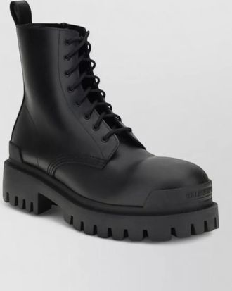 Balenciaga calf leather lace-up boots