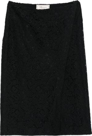 Blumarine Gonna midi a fiori - Nero