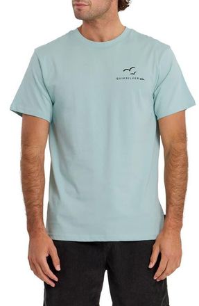 Quiksilver Happy Trails Cotton Graphic T-Shirt in Blue Haze at Nordstrom, Size Xx-Large