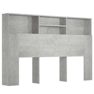 vidaXL Testiera Con Scomparti Grigio Cemento 160x19x103,5 Cm - Vidaxl