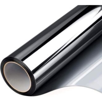 OEM L&aacute;mina Para Ventanas De Control Solar Unidireccional, Control T&eacute;rmico, Protecci&oacute;n Uv, Reflectante, Adherencia Est&aacute;tica, Color Negro/plata, 60 X 400 Cm