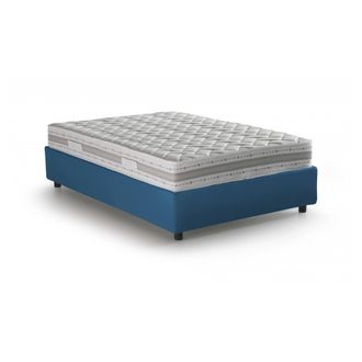 Dmora Talamo Italia - Cama Matrimonial Gioia, Cama Contenedor Con Revestimiento De Tela, 100% Made In Italy, Apertura Frontal, Con Colch&oacute;n Cm 140x200 Inclui