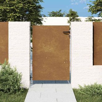 Berkfield Home Garden Gate 85x125 cm Corten Steel in Brown