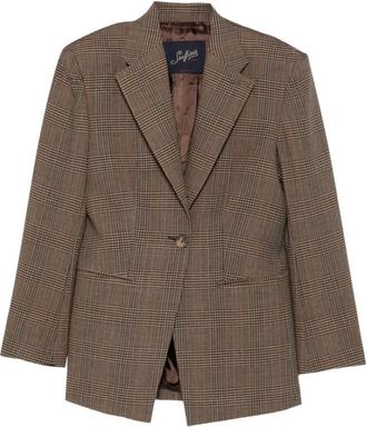 Seafarer Blazer Pr&iacute;ncipe de Gales - Jackets - Mujer - Marr&oacute;n - XS