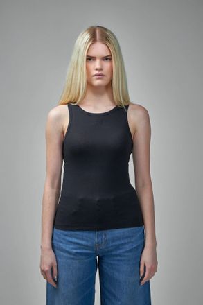 Ganni Soft Cotton Rib Tank Top
