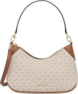 Michael Kors Jet Set Medium Signature Logo Convertible Crossbody Tas - Dames - Schoudertassen - Beige - ONE Size - Polyester - Tassen