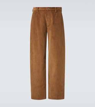 Loewe Cotton corduroy wide-leg pants