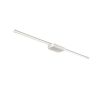 Zafferano Brilliant Lampada Da Parete E Soffitto Lineare In Alluminio Verniciato Bianco, Led 9w Dimmerabile Triac, Design Minimale 8.2x3.6x87.2 Cm