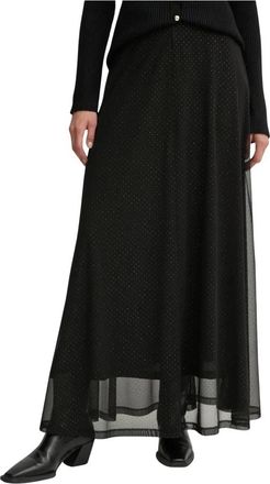 Bruuns Bazaar Glitter A-lijn Maxi Rok - Dames - Maxi Rokken - Zwart - XS - Tule - Rokken