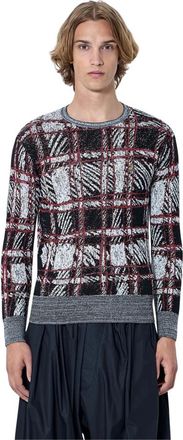 Vivienne Westwood Truien & Vesten, Heren, Veelkleurig, XL, Trui met knoopsluiting en ribbelstructuur