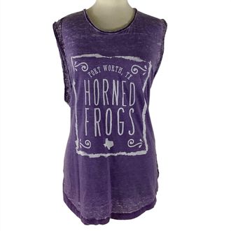 Pressbox Womens Tcu Ruffy Tank In Purple