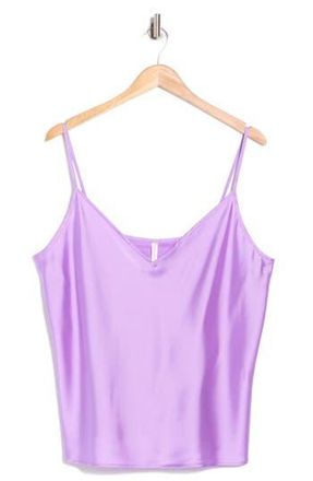 Renee C Satin V-Neck Camisole in Neon Lavender at Nordstrom Rack, Size 3 X