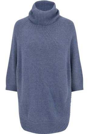 Bishop + Young Casual Clutch Naomi Turtleneck Poncho In Blue