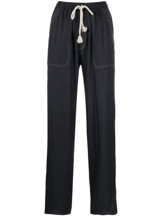 Isabel Marant Viamao silk trousers - women - Silk - 40 - Black