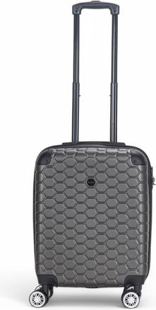 Infinity Leather Sterke ABS hardshell handbagagekoffer 55 x 40 x 20 cm Bagage geschikt voor Easyjet, Ryanair