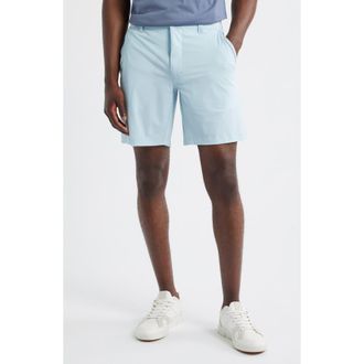 Swannies Fairway 8-Inch Flat Front Stretch Golf Shorts in Sky at Nordstrom, Size 32