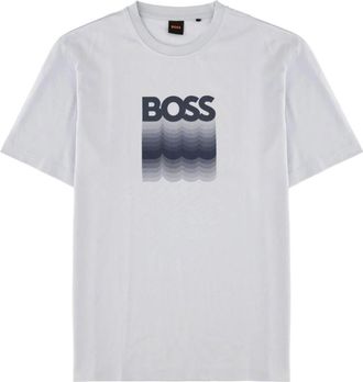 HUGO BOSS Te Insignia T-Shirt - Heren - T-shirts - Grijs - L - Katoen - Tops