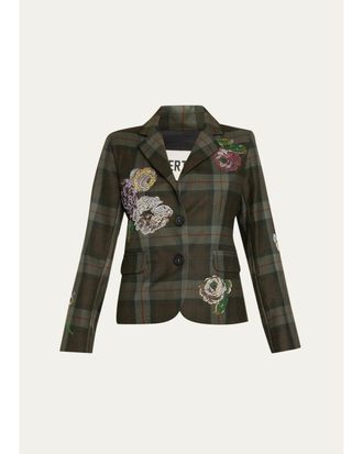 Libertine - Libertine Scottish Rose Diamante Single-Breasted Classic Jacket