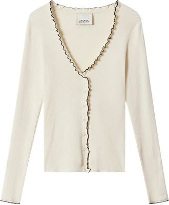 Isabel Marant x Izae vest met ruches - Beige