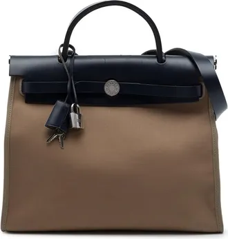Herm&egrave;s Pre-owned Hermes Toile Herbag Zip 31 Satchel Ladies IIF1PQGIIS294BNX
