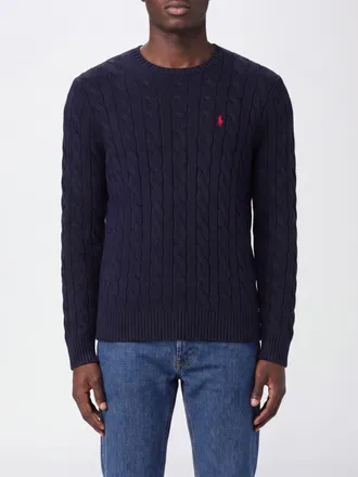 Polo Ralph Lauren Maglia girocollo in cotone con logo Pony ricamato