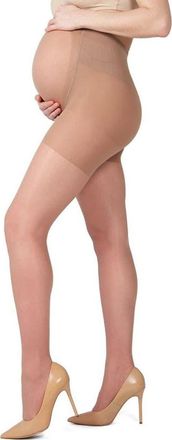 MeMoi 2-Pack Sheer Maternity Tights in Honey at Nordstrom, Size Medium