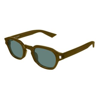 Saint Laurent SL 946 Zonnebril - Heren - Accessoires - Bruin - Maat: 46 MM Nylon