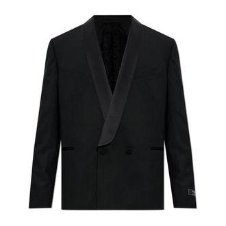 Balmain Blazer Doppiopetto in Lana - - Jackets - Uomo - Nero - XL