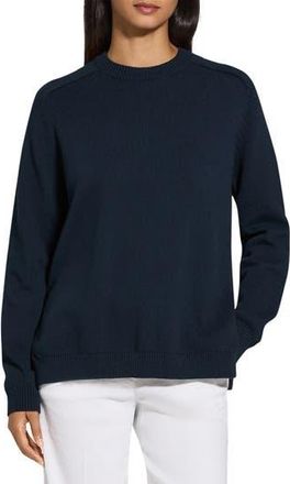 Theory Relaxed Crewneck Sweater in Navy at Nordstrom Rack, Size Medium