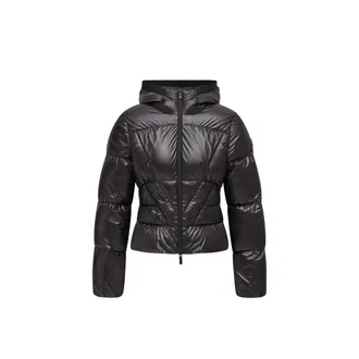 Moncler Wineck Hooded Geometric-quilted Short Down Jacket Black Size 00
