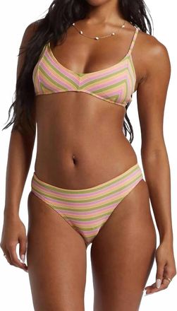 Billabong Womens Hightides Tanlines Lowrider Bottom In Pink Multi