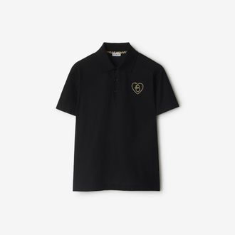 Burberry B Heart Cotton Polo Shirt