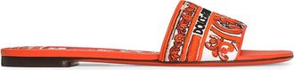Dolce & Gabbana Flat Slides Multicolor/Orange