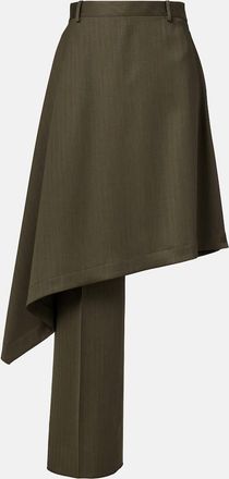 Bottega Veneta Gonna midi asimmetrica in lana