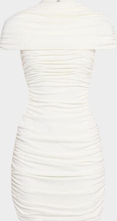 Et Ochs Terra Cutout Ruched Mock-Neck Mini Dress