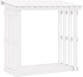 vidaXL Le&ntilde;ero De Madera Maciza De Pino Blanco 108x64,5x109 Cm Vidaxl