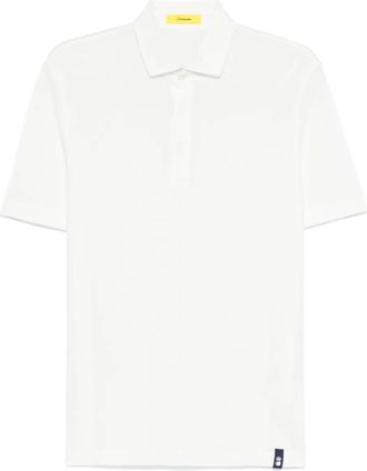 Drumohr Polo con logo - Bianco