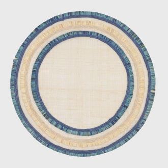 Joanna Buchanan Ruffle edge straw placemat, set of four in Indigo at Nordstrom