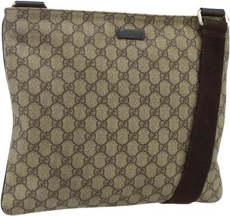 Gucci Pre-owned Leather Cross Body Bag - Dames - Vintage Schoudertas - Beige - ONE Size - Vintage