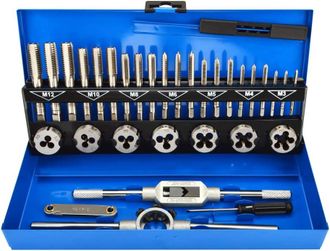 OEM Juego De 32 Machos Y Terrajas Para Crear Y Reparar Roscas, Llave Para Machos De Aleaci&oacute;n De Acero Para Roscas Internas Y Externas