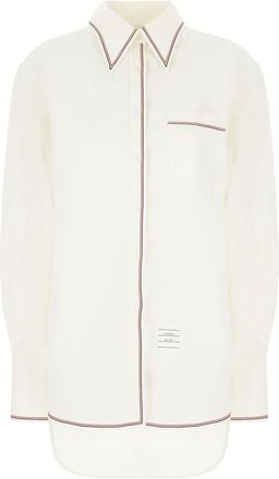 Thom Browne Camicia con finitura a righe - Bianco