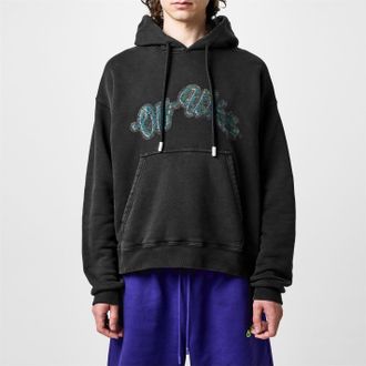 Off-white Mens Off White Bacchus Skate Hoodie in Black - Size 2XS