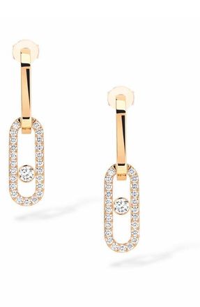 Messika Move Link Diamond Drop Earrings in Yellow Gold at Nordstrom