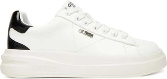 Guess Sneakers Plate Unie - Dames - Sneakers - Wit - 36 EU - Leer - Schoenen