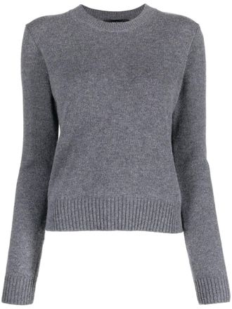 Lisa Yang crew neck cashmere jumper - women - Cashmere - 2 - Grey