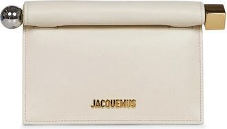 Jacquemus Clutches, female, Beige, ONE SIZE, Small Rond Carr&eacute; Clutch
