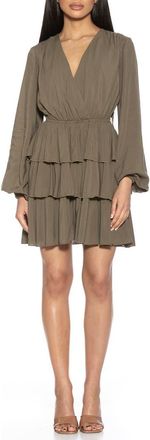 Alexia Admor Rosie Ruffle Tiered Dress in Sage at Nordstrom Rack, Size 10