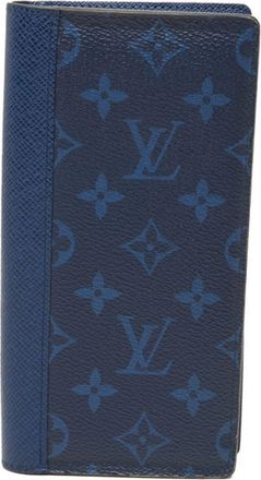 Louis Vuitton Monogram Blue Cobalt Pvc Taigarama Long Wallet (Bi-Fold) (Pre-Owned)