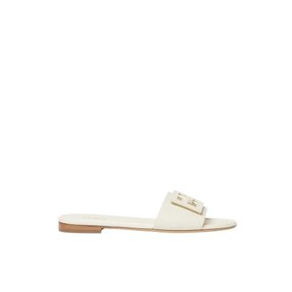Fendi Schoenen, Dames, Beige, 39 EU, Leer, Baguette Slide